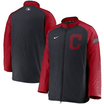 インディアンス スタジャン MLB Genuine Sports Wear ネイビー レッド 