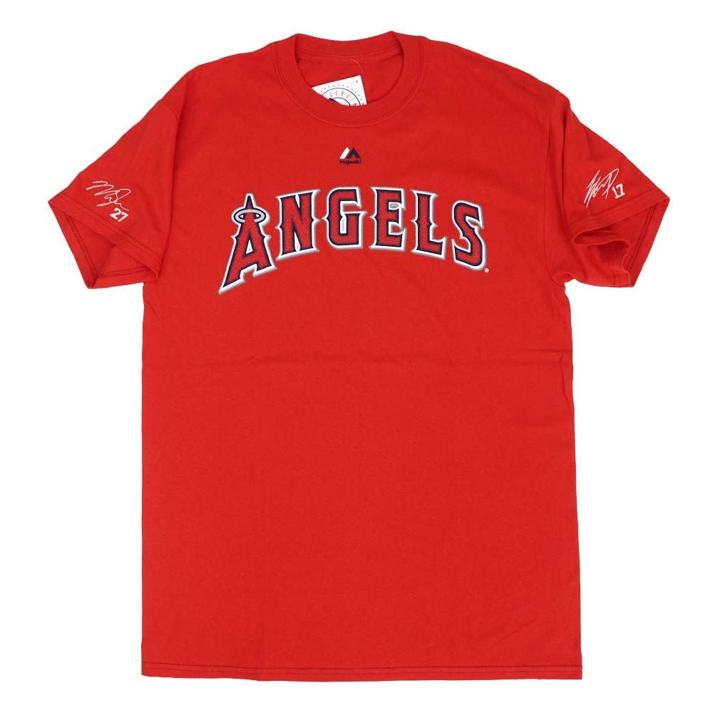 大谷翔平 マイク・トラウト Tシャツ エンゼルス MLB マジェスティック