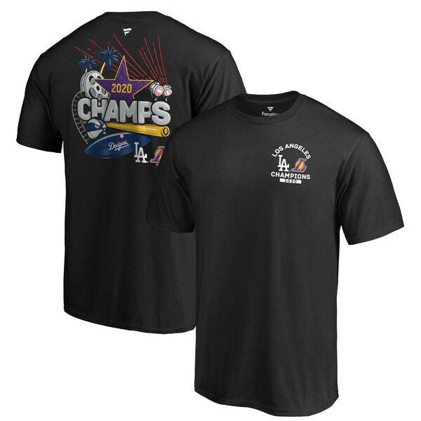 レイカーズ ドジャース 優勝 コラボ Tシャツ 2020 W優勝記念 NBA MLB