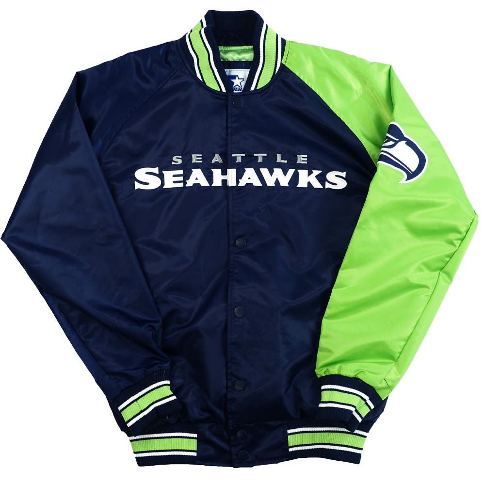NFL シアトル・シーホークス サテンジャケット NFL シーホークス ジャケット サテンジャケット Enforcer Varsity