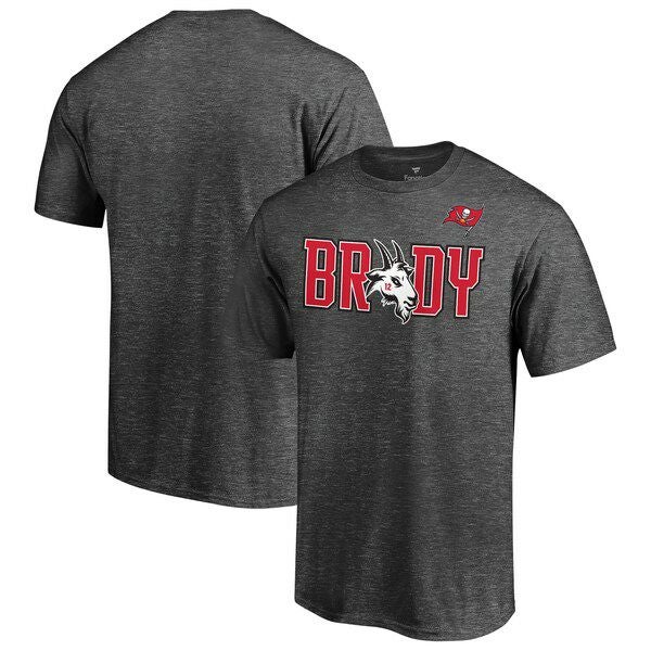 NFL Tシャツ トム・ブレイディ バッカニアーズ ヘザーチャコール