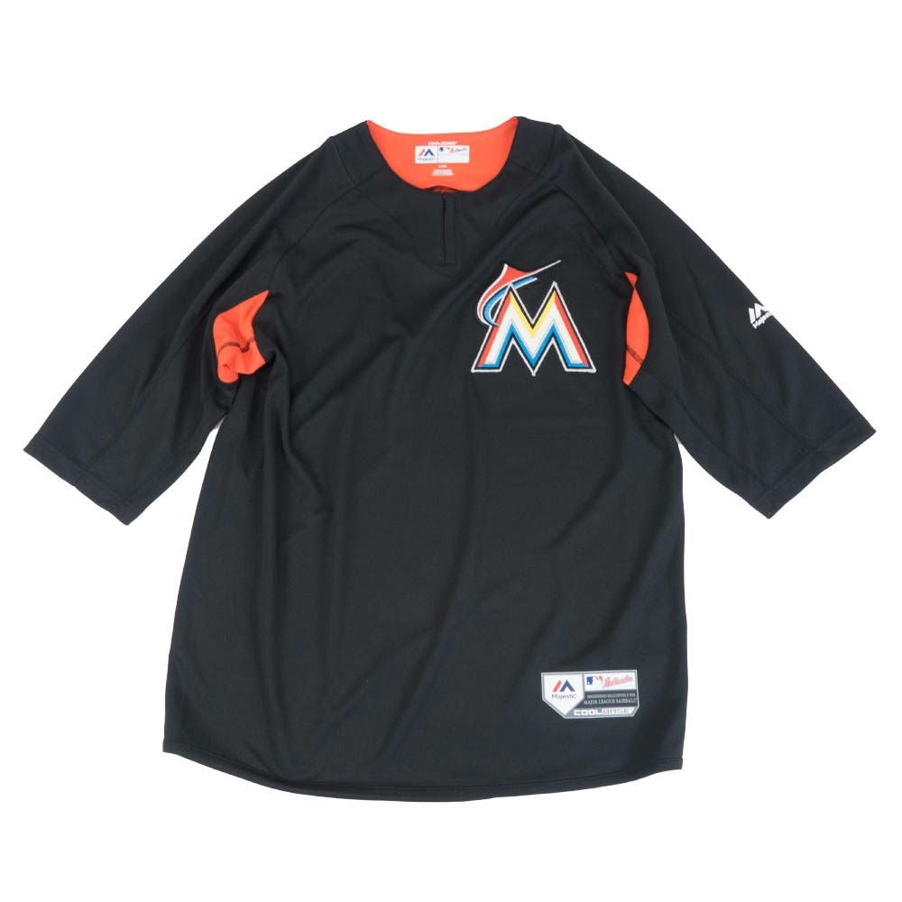 マーリンズ ユニフォーム MLB マジェスティック Majestic ブラック