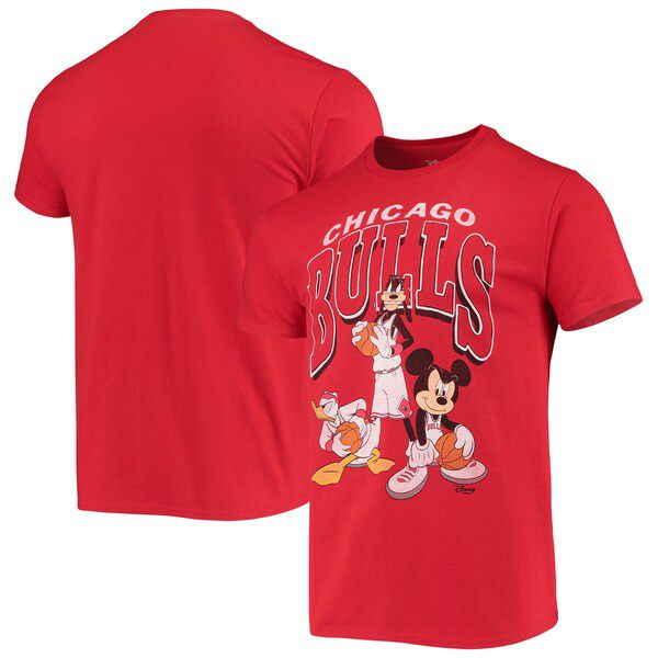 シカゴ・ブルズ NBA Tシャツ レッド ディズニー ミッキーマウス メンズ