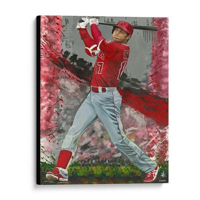 MLB 大谷翔平 エンゼルス キャンバスアート by Artist Cortney Wall 
