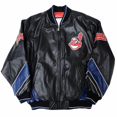 MLB インディアンス ジャケット レザー スタジャン アウター G-III 