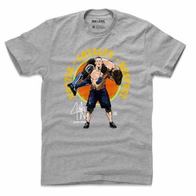 WWE ジョン・シナ Tシャツ Superstars Hustle Loyalty Respect 
