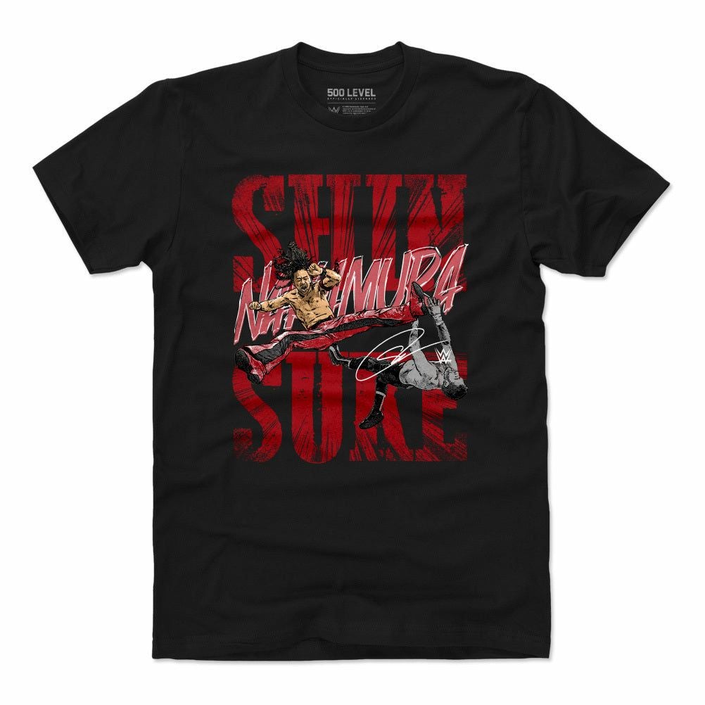WWE 中邑真輔 Tシャツ Superstars Kick 500Level ブラック