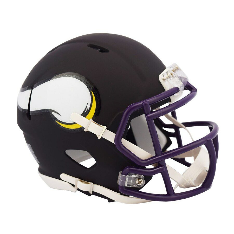 ヴィンテージ Riddell アメリカンフットボール バイキング ミニヘルメット NFL バイキングス ミニヘルメット Black Matte Alternate Speed Mini