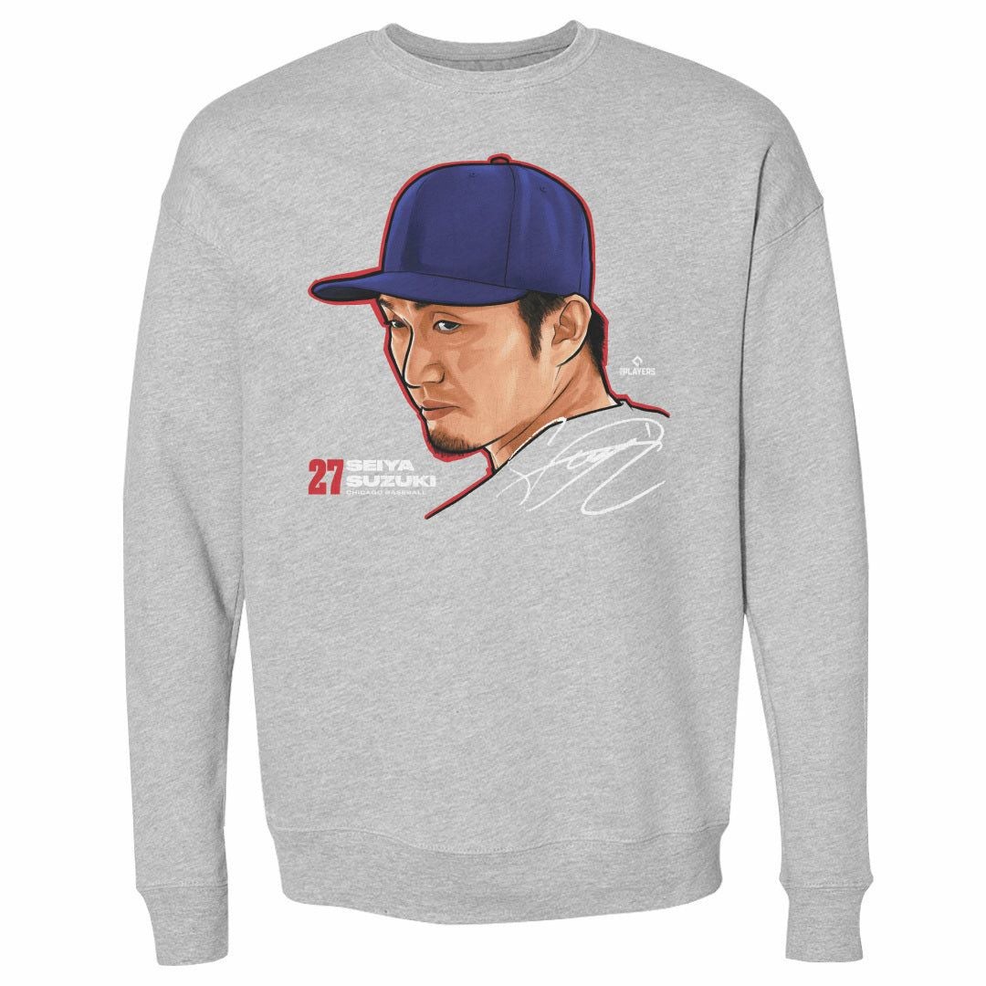 MLB 鈴木誠也 カブス スウェットシャツ Chicago C Profile WHT