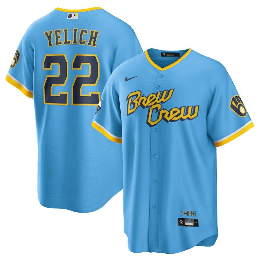 MLB クリスチャン・イエリッチ ブリュワーズ ユニフォーム 2022