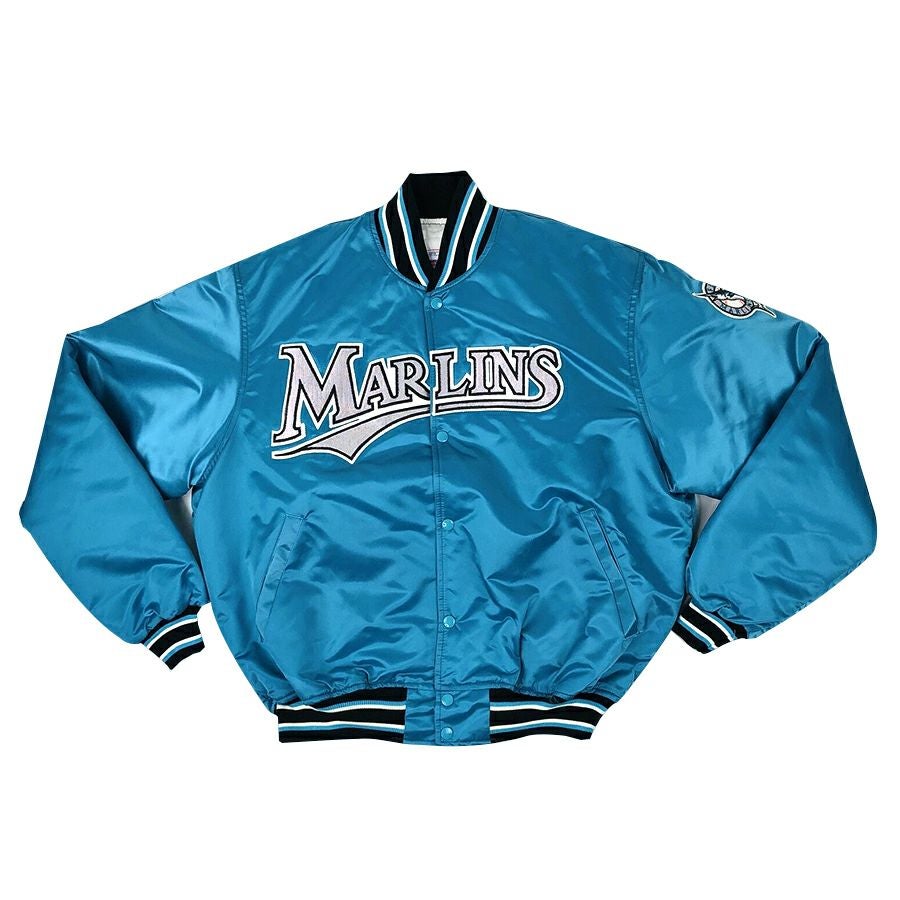 MLB マーリンズ ジャケット Daimond Collection 廃盤 サテンジャケット