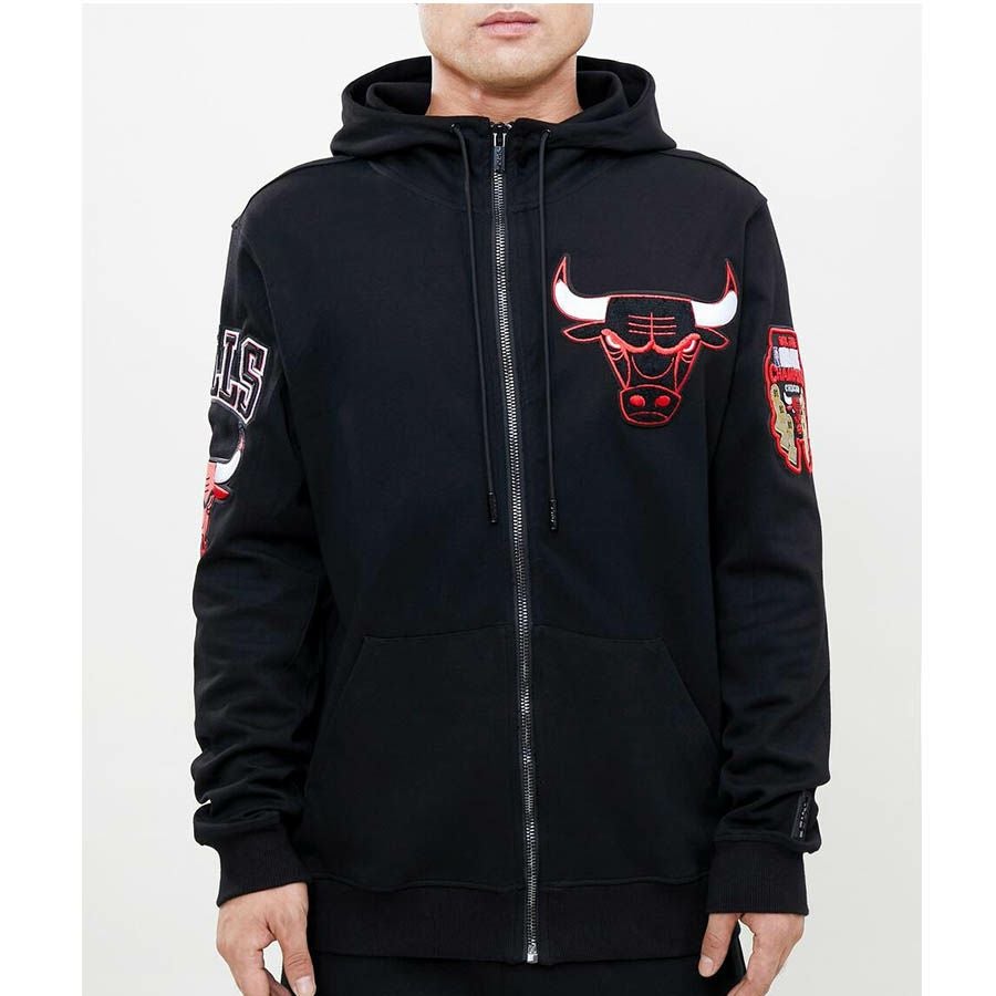 NBA シカゴ・ブルズ パーカー Logo Zipper フーディー Pro Standard