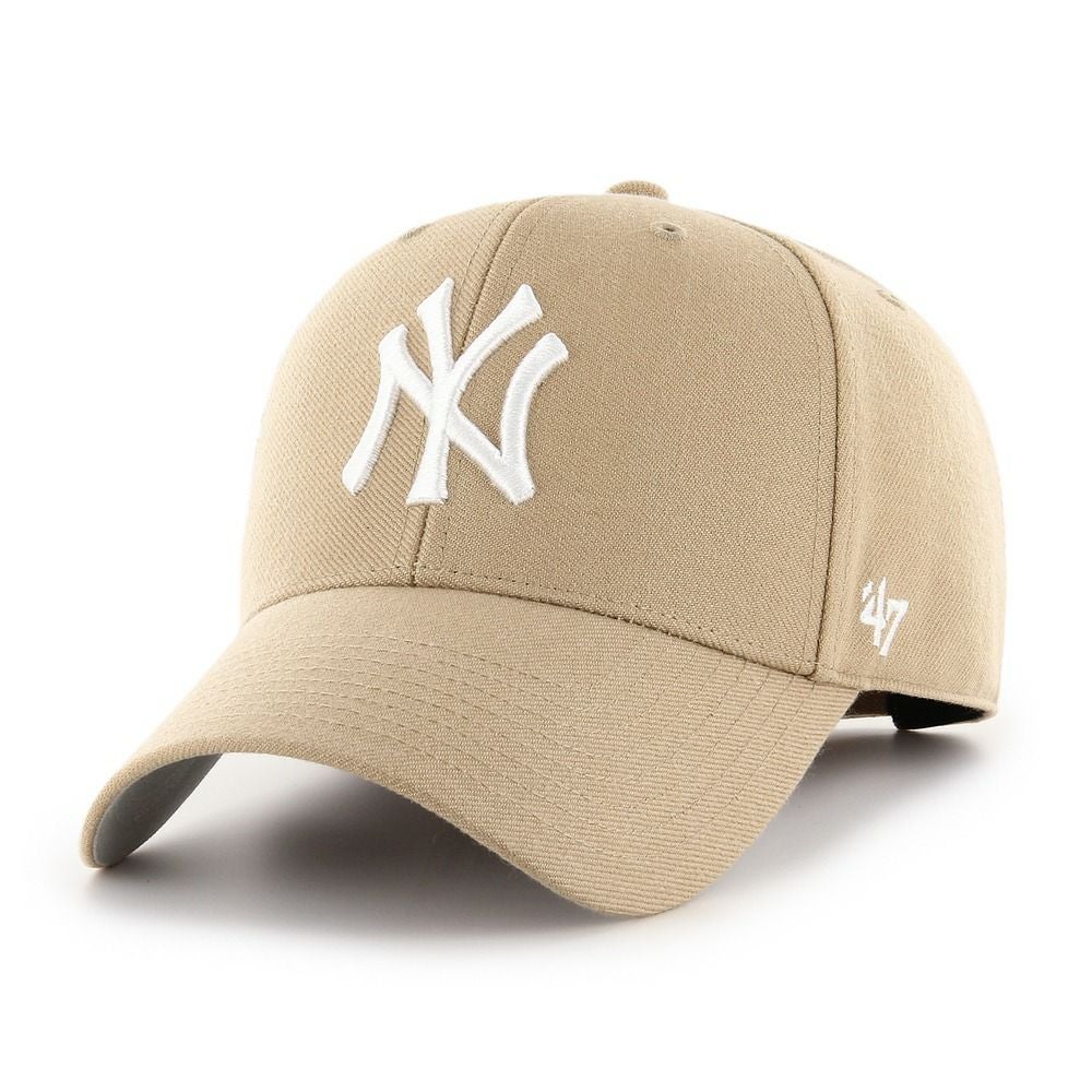 MLB ヤンキース キャップ MVP Cap 47Brand カーキ ホワイト