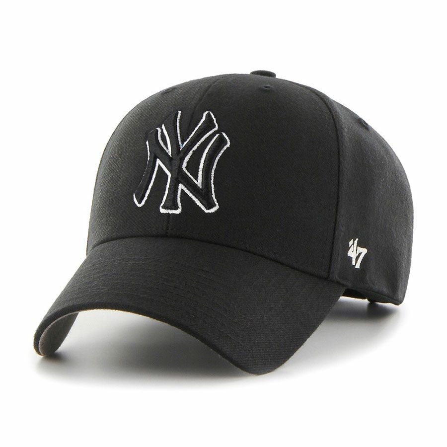 MLB ヤンキース キャップ MVP Cap 47Brand ブラック ホワイト