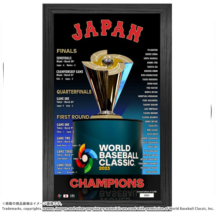 WBC 侍ジャパン フォトフレーム 2023 World Baseball Classic 優勝記念 WBC 侍ジャパン フォトフレーム 2023 World Baseball Classic 優勝記念