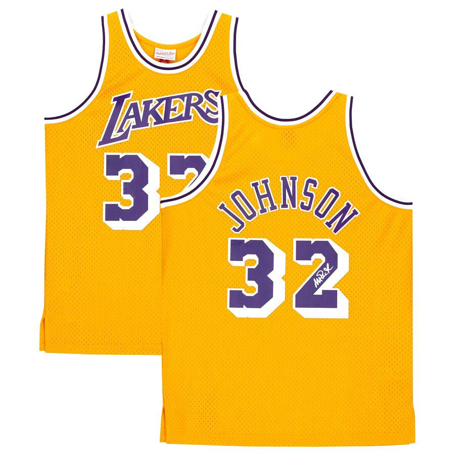 NBA マジック・ジョンソン レイカーズ 直筆サイン スウィングマン