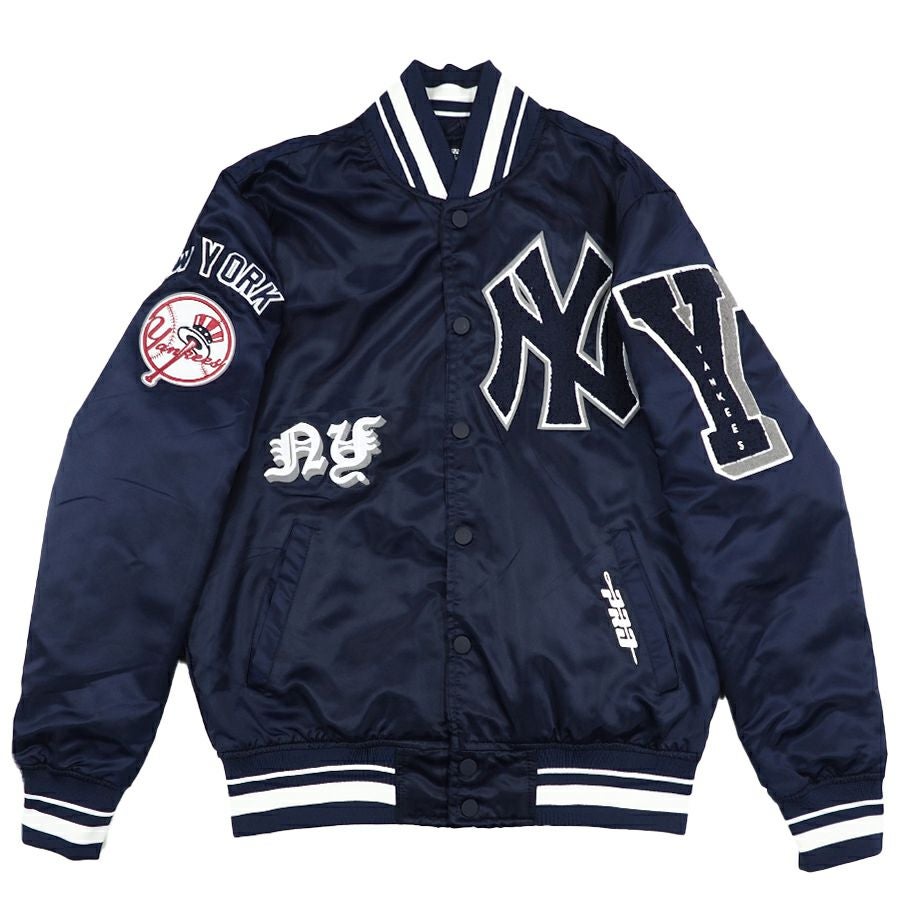 us規格 90s Yankees マジェスティックヤンキーススタジャンキッズ L Vintage 90's Majestic Varsity Jacket MLB New York Yankees Satin