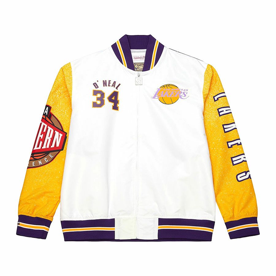 NBA レイカーズ ジャケット 【現地買付】ライトサテン フルジップ