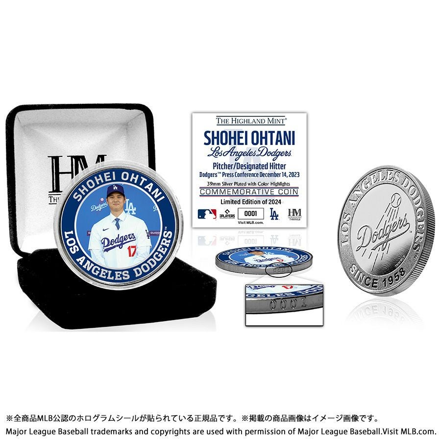 ドジャース 大谷翔平選手 移籍記念シルバーコイン oh24gd