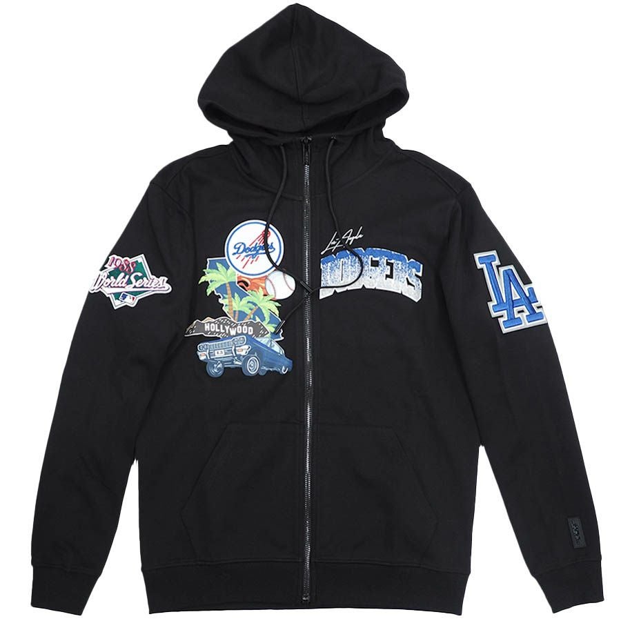 MLB ドジャース パーカー MEN'S FULL ZIP HOODIE (WS Side Logo) Pro