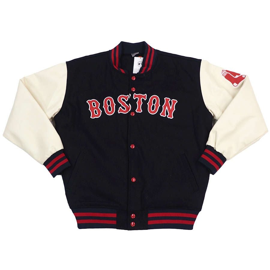 美品 MLB レッドソックス スタジャン L ナイロンジャケット 3327