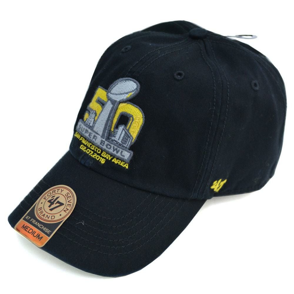 night wear sports club キャップ 世界50個 NFL スーパーボウル50周年記念 ロゴ キャップ/帽子 47 Brand