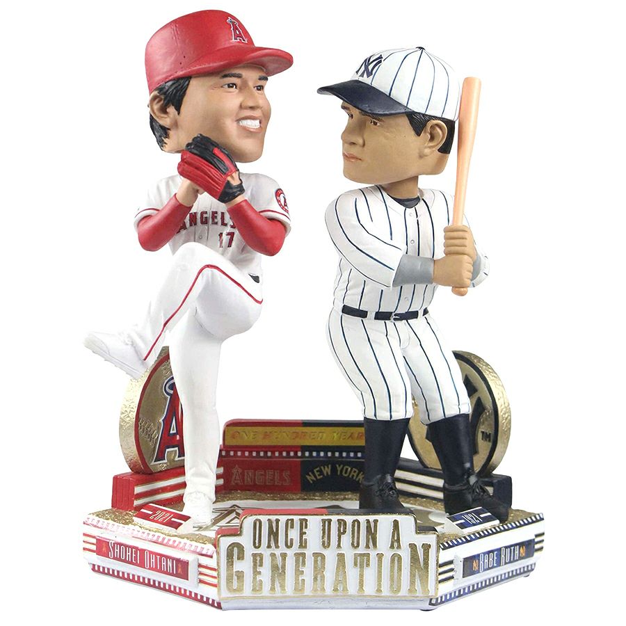 大谷翔平＆ベーブ・ルース　ボブルヘッド MLB 大谷翔平 & ベーブ・ルース エンゼルス ヤンキース ボブルヘッド