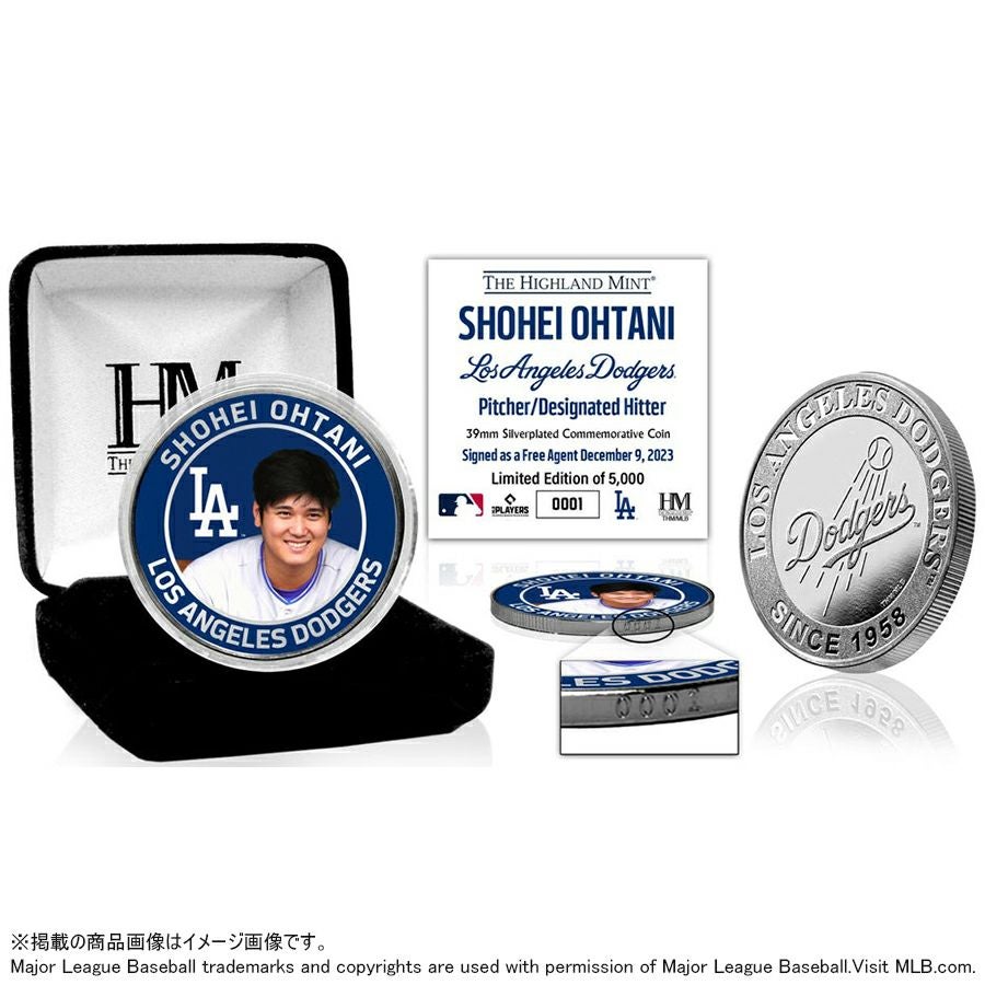 MLB エンゼルス 大谷翔平 シルバー ミント カラー コイン The Highland