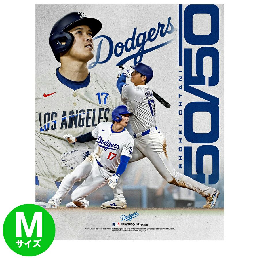 大谷翔平写真ポスター32.9×48.3 2枚 MLB 大谷翔平 ドジャース ポスター 50/50達成記念 Club Season Record