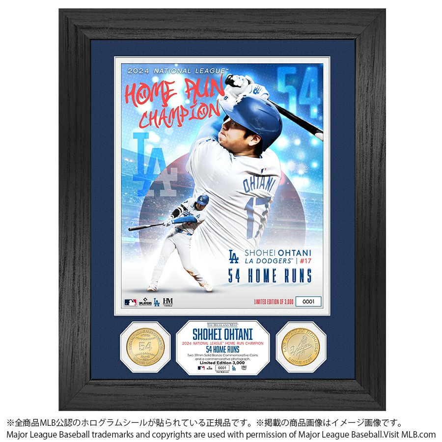大谷翔平　MLB2021 エリートフォトミント ドジャース 大谷翔平 50-50達成記念 ダブルコインフォトミント