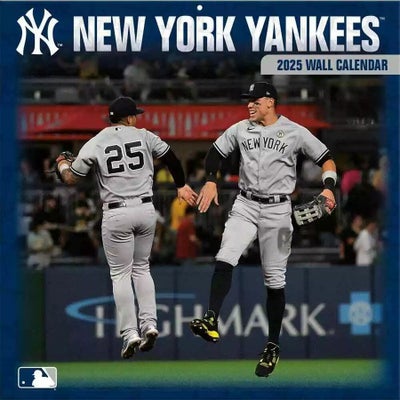 MLB ヤンキース カレンダー 2025年版 チーム 壁掛け Wall Calendar 