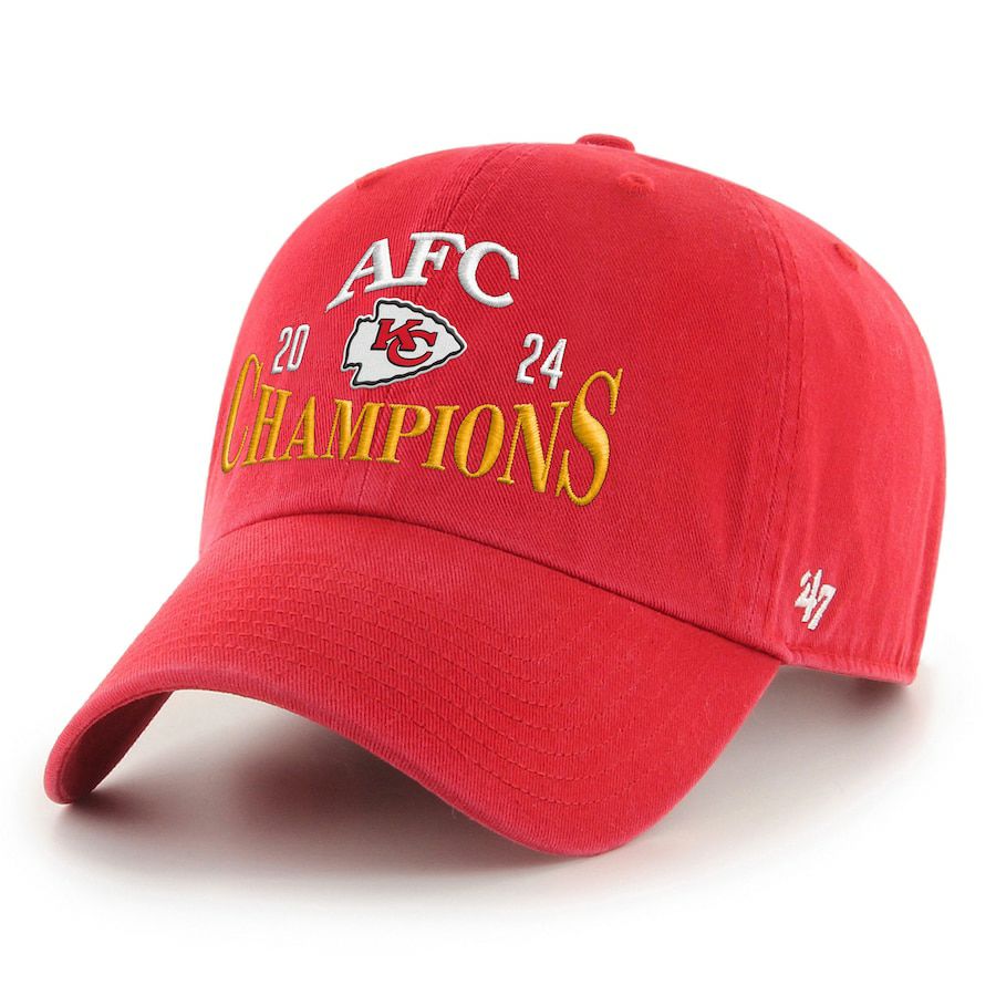 NFL チーフス キャップ 2024 AFC 優勝記念 Clean Up Adjustable Hat