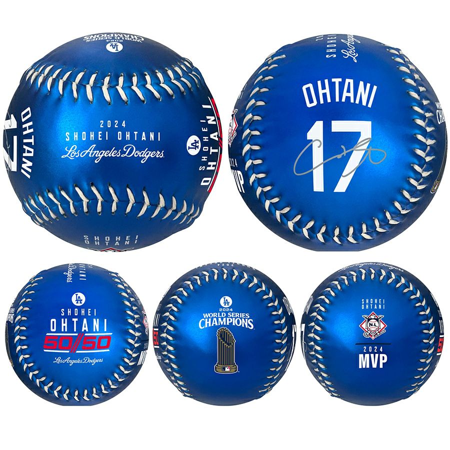 MLB 大谷翔平 ドジャース ボール 【クリアケース付属】50/50達成・WS