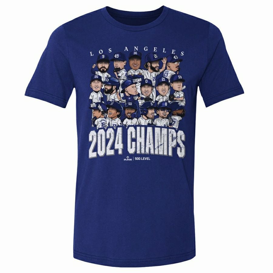 MLB ドジャース Tシャツ ワールドシリーズ2024優勝記念 カリカチュア T