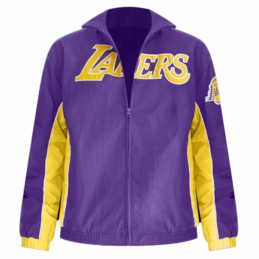 【新品】NBA ジャケット レイカーズ ロゴ大きめ 紫 Lサイズ AVIREX（アヴィレックス） AVIREX x NBA ロサンゼルス レイカーズ