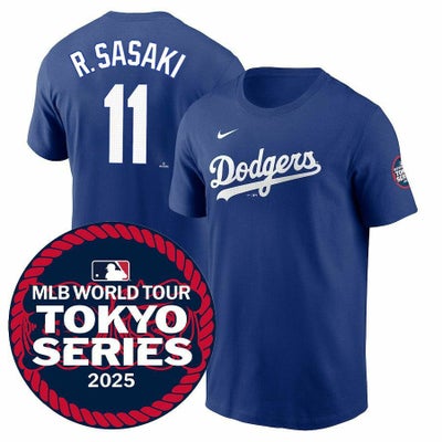 MLB 佐々木朗希 ドジャース Tシャツ 【海外モデル】WS2024優勝 