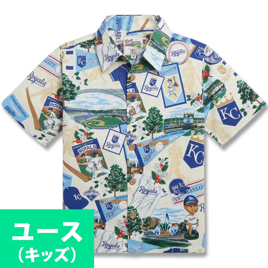 MLB ドジャース アロハシャツ キッズ ユース SCENIC ボタンフロント