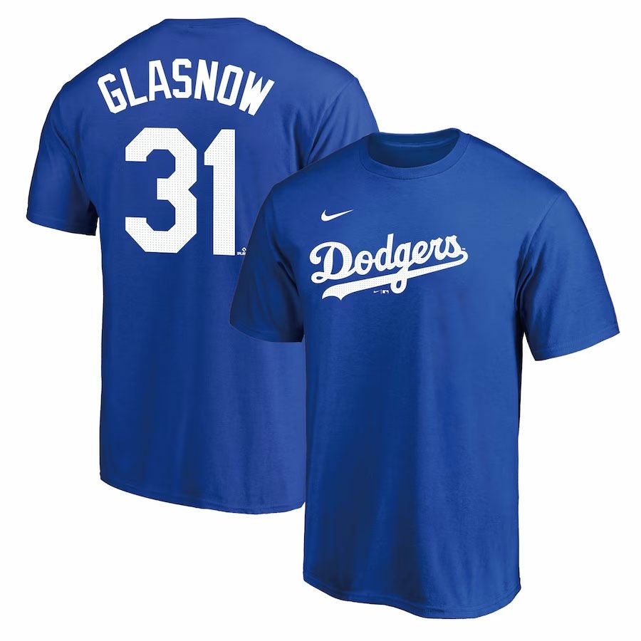 Believer17　ドジャースグラス MLB タイラー・グラスノー ドジャース Tシャツ ネーム＆ナンバー