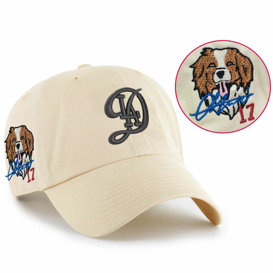 海外限定！セレクション特注モデル！デコピン＆大谷翔平 サイン刺繍CAP