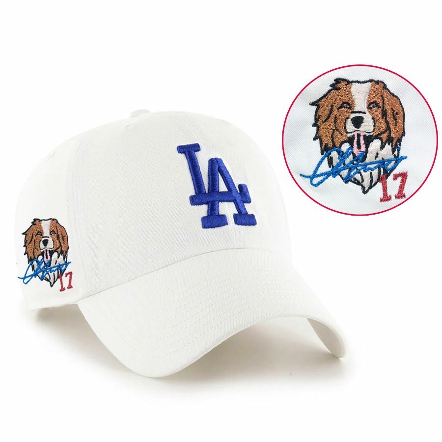 海外限定！セレクション特注モデル！デコピン＆大谷翔平 サイン刺繍CAP