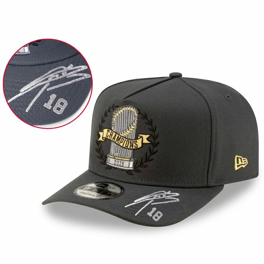 ドジャース　2025 ワールドシリーズ　優勝キャップ 山本由伸サイン刺繍付き MLB 山本由伸 ドジャース キャップ 【海外モデル】ワールドシリーズ