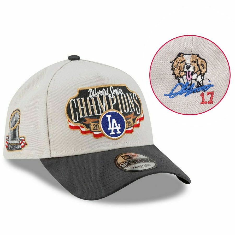 （カスタム）新製品　大谷選手ワッペンに新デコピン、大谷サイン背番号刺繍2個のみ NEW ERA（ニューエラ） MLB 大谷翔平 ドジャース キャップ 【現地買付