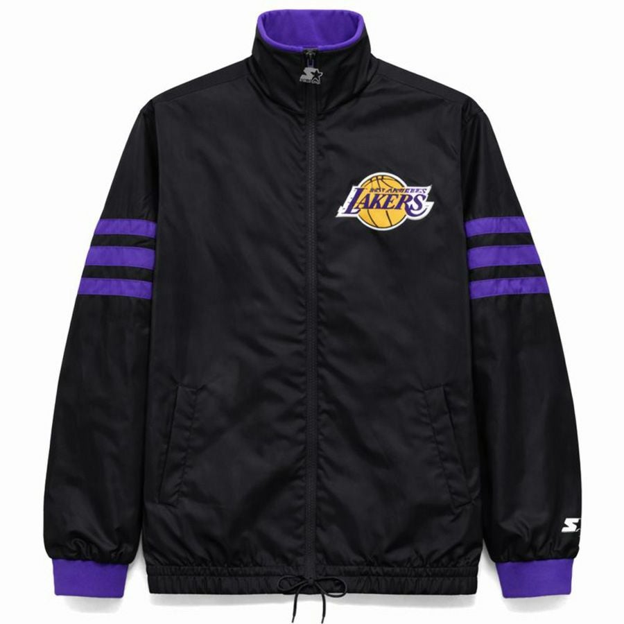NBA レイカーズ ジャケット 【現地買付】ライトサテン フルジップ