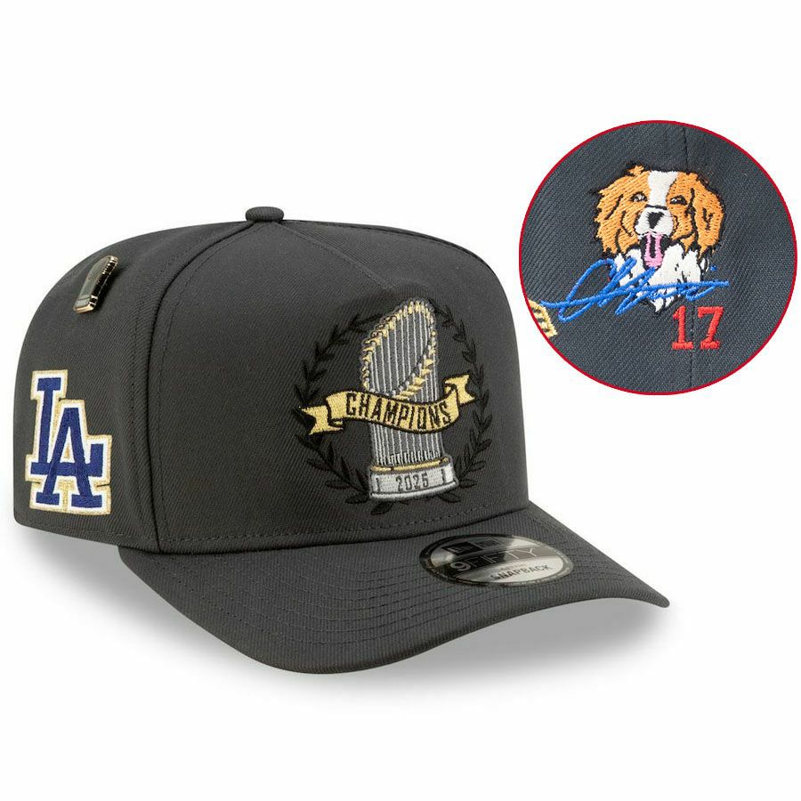 海外限定！セレクション特注モデル！デコピン＆大谷翔平 サイン刺繍CAP