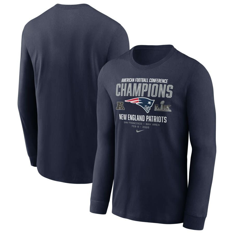 NFL ペイトリオッツ Tシャツ 【海外モデル】2025 AFC 優勝 ロッカー