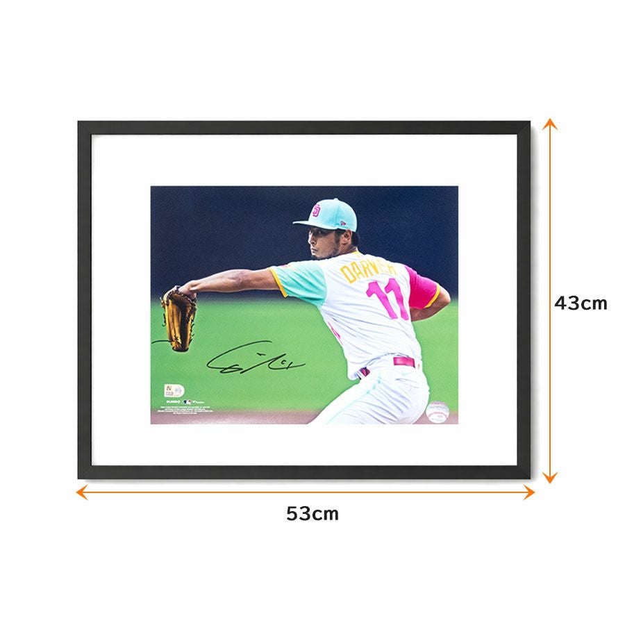 MLB ダルビッシュ有 パドレス 直筆サイン フォトフレーム 【現地買付
