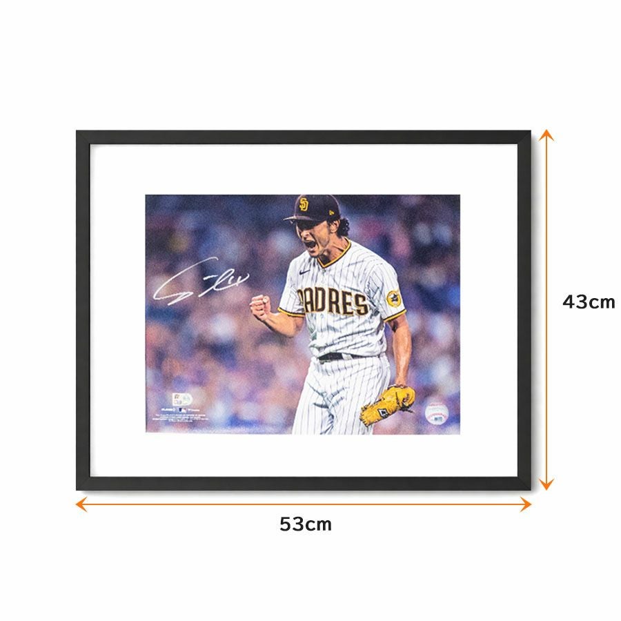 MLB ダルビッシュ有 パドレス 直筆サイン フォトフレーム 【現地買付