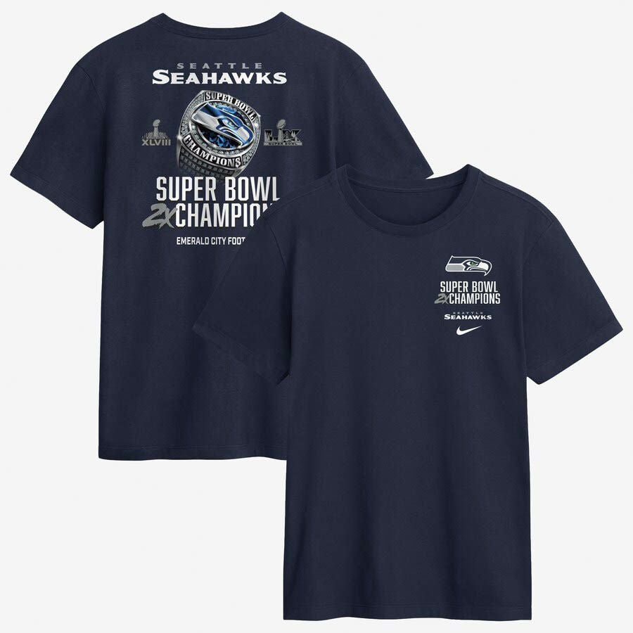 NFL シーホークス Tシャツ 第60回スーパーボウル優勝記念 Helmet Arch