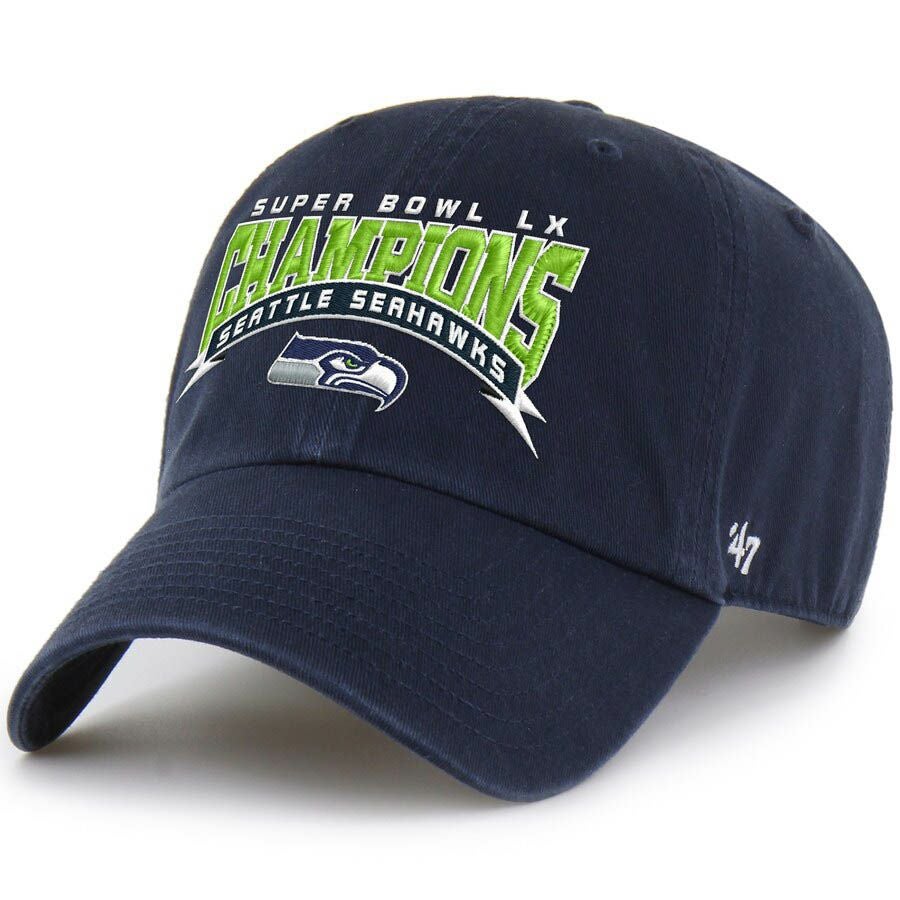【新品未使用】シアトルシーホークス 第48回スーパーボウル優勝記念　キャップ NFL シーホークス キャップ 第60回スーパーボウル 優勝 2タイム 2x