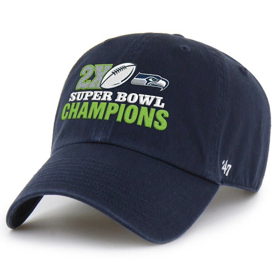 【新品未使用】シアトルシーホークス 第48回スーパーボウル優勝記念　キャップ NFL シーホークス キャップ 第60回スーパーボウル 優勝 2タイム 2x